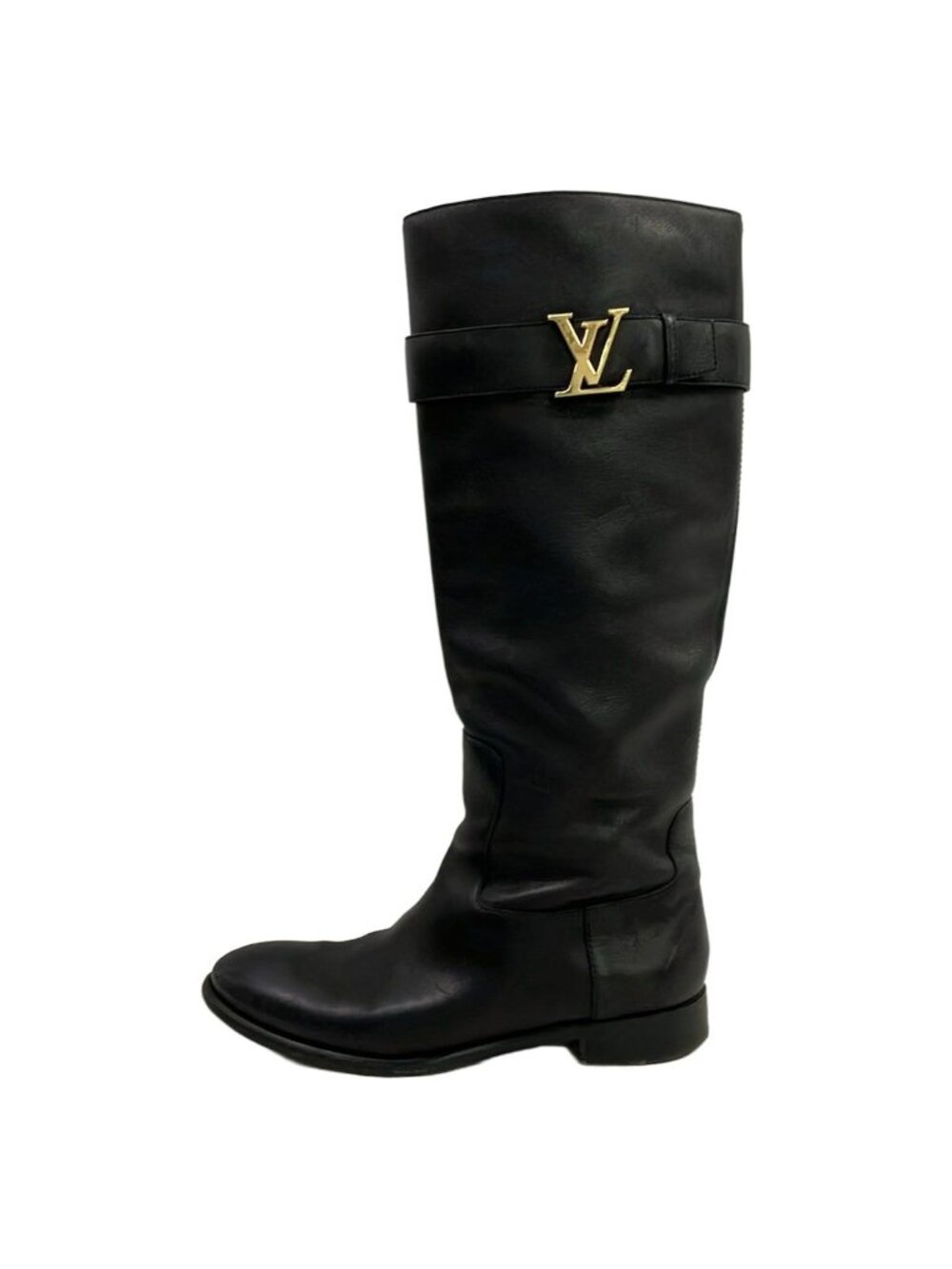 Louis Vuitton Long Boots Black Leather